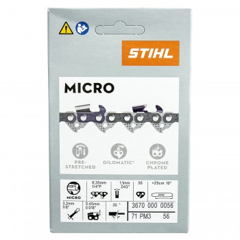 25 cm PM3 pjovimo grandinė, 56 grandys, Stihl 36700000056