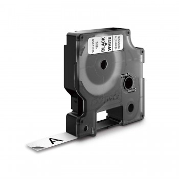 DYMO S0720530 D1 Juostelė 12mm x 7m (balta / juodas šifras) - 10 vnt.