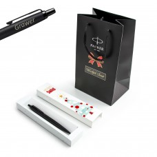 Parker Jotter Monochrome XL Black BT 2122757 tušinukas su dangteliu - Graviruota Kalėdų dovana su graviravimu