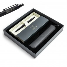 Parker Jotter Monochrome XL juodas tušinukas su graviravimu / dėklas / dovanų rinkinys
