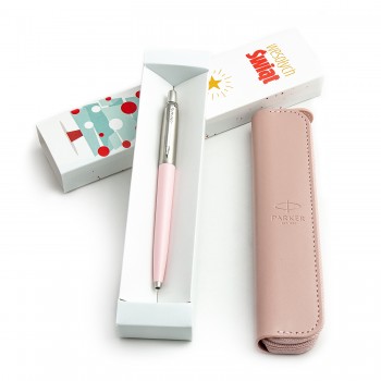 Parker Jotter Originals rausvas PINK tušinukų rinkinys su graviravimu + dėklas / Kalėdų dovana