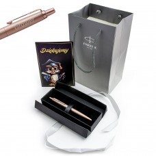 Parker Monochrome Pink Tušinuko rinkinys su graviravimu dėžutėje su kortele ir maišeliu Mokytojo dienai