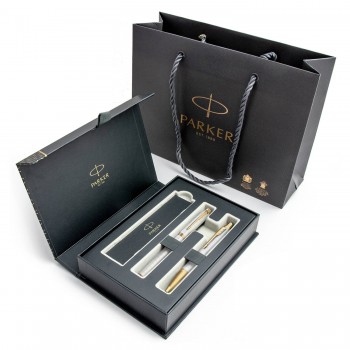 Parker IM Premium Pearl GT tušinukas ir tušinukų rinkinys su dėklu