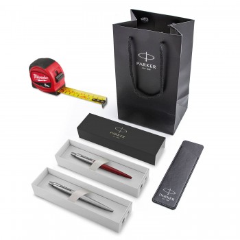 Parker Jotter tušinukų rinkinys dėkle su maišeliu ir matavimo juostele Dovana tėčiui