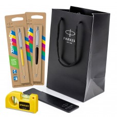 Parker Jotter tušinukų rinkinys dėkle su maišeliu ir nivelyru Dovana tėčiui