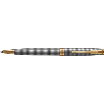 Parker Sonnet Premium Chiselled Silver GT tušinukas su dėklu – 1931492 / Dovanų rinkinys