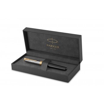 Plunksnakotis Parker Sonnet Premium Metal & Black GT (F) 18 - 2119784 Plunksnakotis Parker Sonnet Premium Metal & Black GT (F) 18 - 2119784