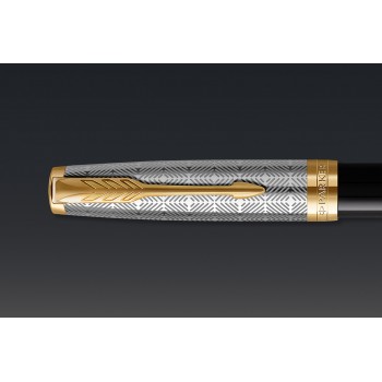 Plunksnakotis Parker Sonnet Premium Metal & Black GT (F) 18 - 2119784 Plunksnakotis Parker Sonnet Premium Metal & Black GT (F) 18 - 2119784