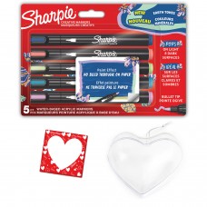 Kūrybiniai akriliniai žymekliai „Sharpie“, žemės spalvos (kūginis antgalis), 5 vnt. <p>/ Magnetas / Širdelė tapybai / Valentino diena