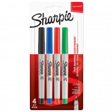 Sharpie Ultra Fine itin ploni standartinių spalvų žymekliai, 4 vnt., 0,5 mm - 1985879