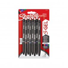 Sharpie S-GEL geliniai tušinukai 8-PACK mėlynos, raudonos, juodos, žalios, violetinės spalvos - 2198778