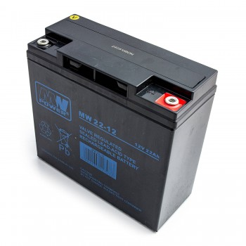 Akumuliatorius AGM MW Power MW 22-12 12V22Ah iki UPS APC RBC7 RBC11 RBC50 RBC55 Ever Fideltronik Eatonoms Powerware Aliarmui