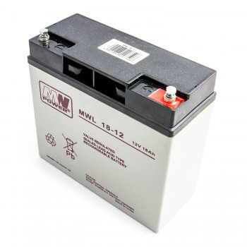 Akumuliatorius AGM MW Power MWL 18-12 12V18Ah iki UPS APC RBC7 RBC11RBC50 RBC55 Ever Fideltronik Eatonoms Powerware Aliarmui