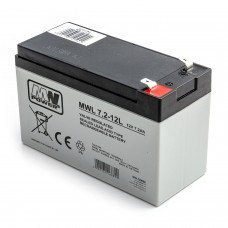 Akumuliatorius AGM MW Power MWL 7-12L 12V 7,2Ah iki UPS APC, Ever, Fideltronik, Eatonoms Powerware, Aliarmui