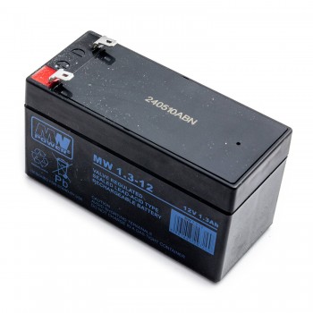 Akumuliatorius MW Power MW 1.3-12 12V 1.3Ah AGM be priežiūros