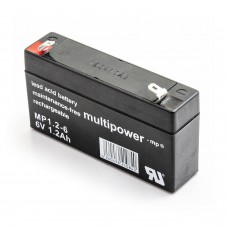 Multipower MP1.2-6 6V 1,2Ah VDs AGM Akumuliatorius, nereikalaujantis priežiūros