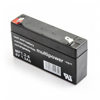 Multipower MP1.2-6 6V 1,2Ah VDs AGM Akumuliatorius, nereikalaujantis priežiūros