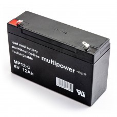 Multipower MP12-6 6V 12Ah AGM Akumuliatorius nereikalaujantis priežiūros