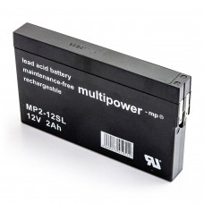 "Multipower MP2-12SL NP2-12 12V 2Ah AGM akumuliatorius be priežiūros