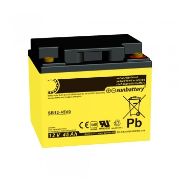 SUN Battery SB12-45V0 Vds 12 V 45 Ah AGM priežiūros nereikalaujantis akumuliatorius